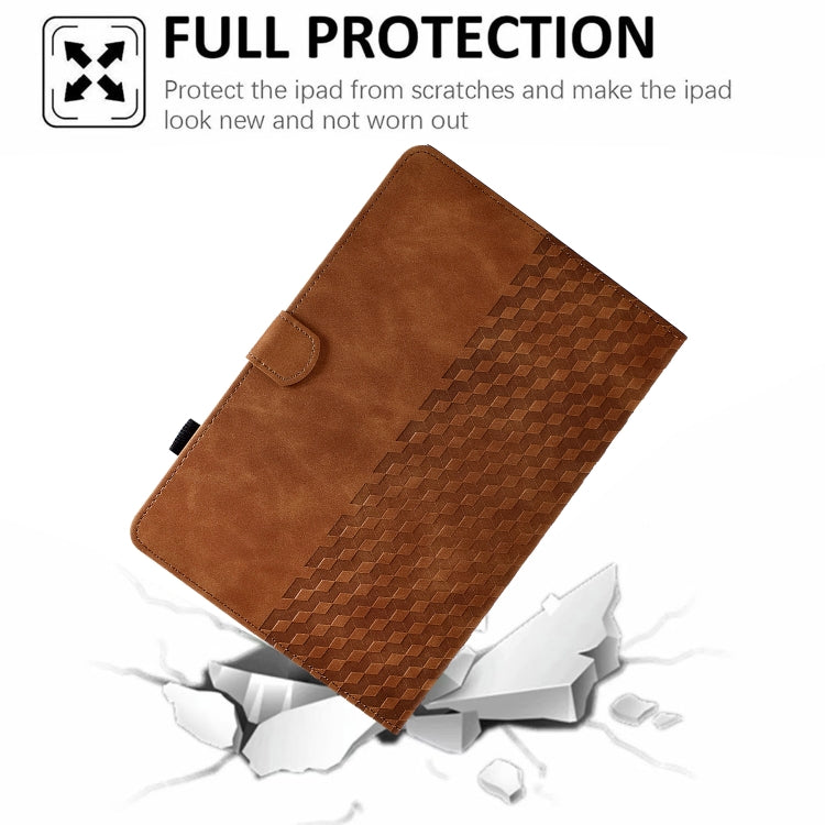 For Amazon Kindle Lite 2022 Rhombus Embossed Leather Tablet Case(Brown) - Amazon by PMC TechLife | Online Shopping South Africa | PMC TechLife | Buy Now Pay Later Mobicred