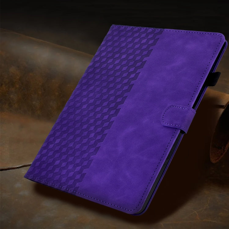 For Amazon Kindle PaperWhite 4 / 3 / 2 / 1 Rhombus Embossed Leather Tablet Case(Purple) - free shipping - PMC TechLife - Order now!
