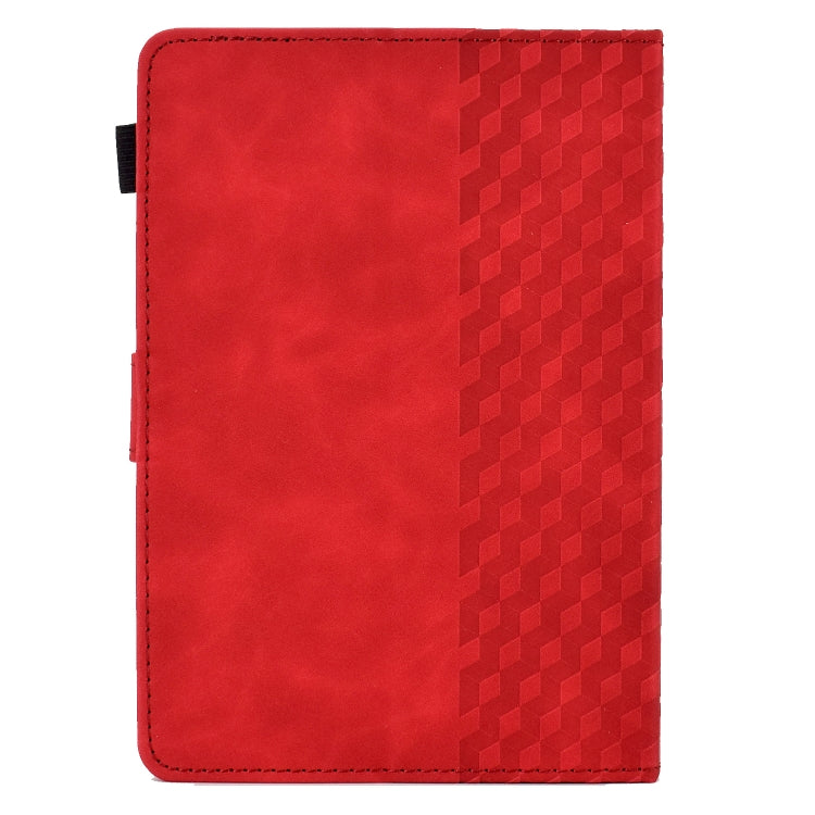 For 8.0 inch Universal Tablet Rhombus Embossed Leather Case(Red) - 8 inch by PMC TechLife | Online Shopping South Africa | PMC TechLife | Buy Now Pay Later Mobicred