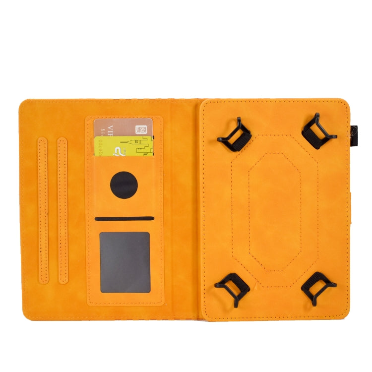 For 10.0 inch Universal Tablet Rhombus Embossed Leather Case(Khaki) - 10 - 11 inch by PMC TechLife | Online Shopping South Africa | PMC TechLife | Buy Now Pay Later Mobicred