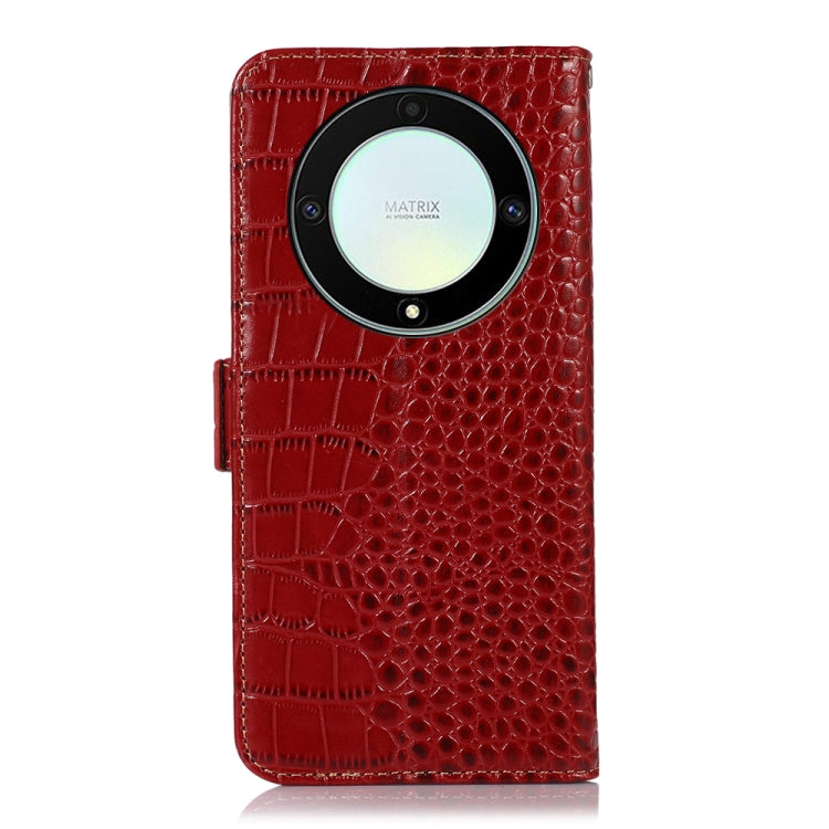 For Honor X9a/X40 5G Crocodile Top Layer Cowhide Leather Phone Case(Red) - Honor Cases by PMC TechLife | Online Shopping South Africa | PMC TechLife | Buy Now Pay Later Mobicred