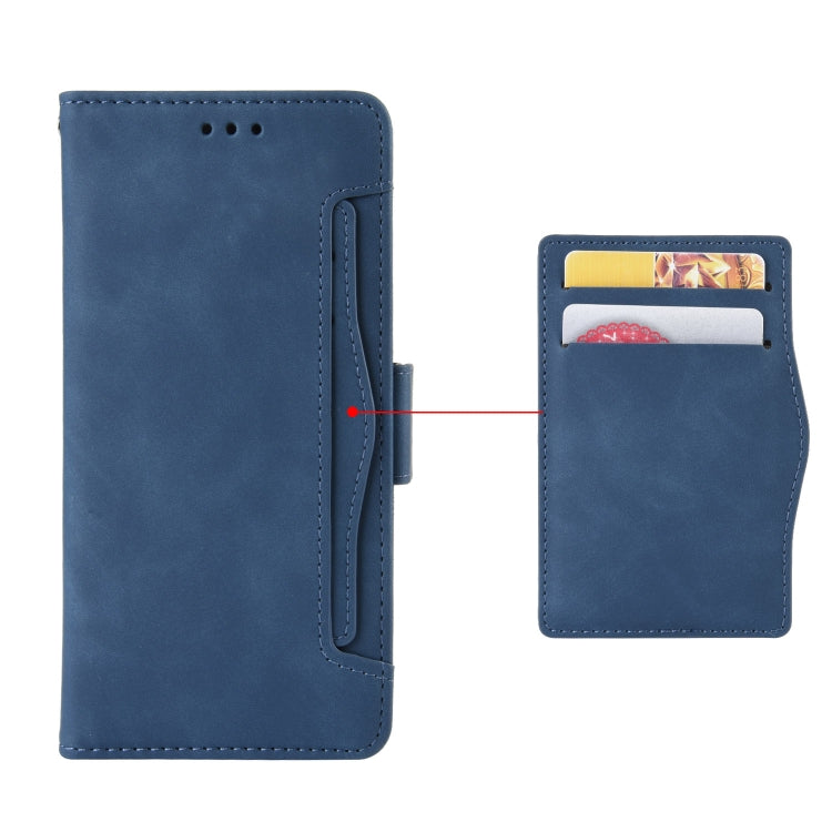 For Blackview A52 Skin Feel Calf Texture Card Slots Leather Phone Case(Blue) - More Brand by PMC TechLife | Online Shopping South Africa | PMC TechLife | Buy Now Pay Later Mobicred
