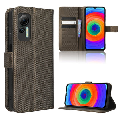 For Ulefone Note 14 Diamond Texture Leather Phone Case(Brown) - Ulefone Cases by PMC Jewellery | Online Shopping South Africa | PMC Jewellery | Buy Now Pay Later Mobicred