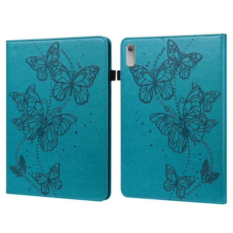 For Lenovo Pad Plus 2023 11.5 inch / Tab P11 Gen 2 Embossed Butterfly Pattern Leather Tablet Case(Blue) - Lenovo by PMC TechLife | Online Shopping South Africa | PMC TechLife | Buy Now Pay Later Mobicred