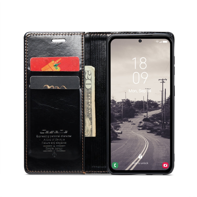 For Samsung Galaxy A54 5G CaseMe 003 Crazy Horse Texture Leather Phone Case(Black) - Galaxy Phone Cases by CaseMe | Online Shopping South Africa | PMC Jewellery | Buy Now Pay Later Mobicred