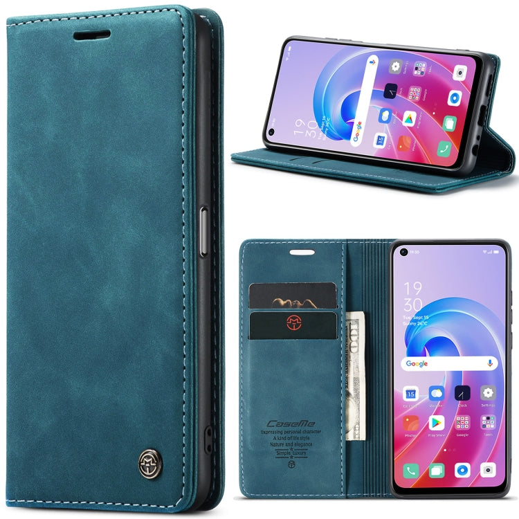 CaseMe 013 Multifunctional Horizontal Flip Leather Phone Case For OPPO A96 4G / A36 4G／A76 4G／K10 4G ／Realme 9i 4G (Blue) - OPPO Cases by CaseMe | Online Shopping South Africa | PMC Jewellery | Buy Now Pay Later Mobicred