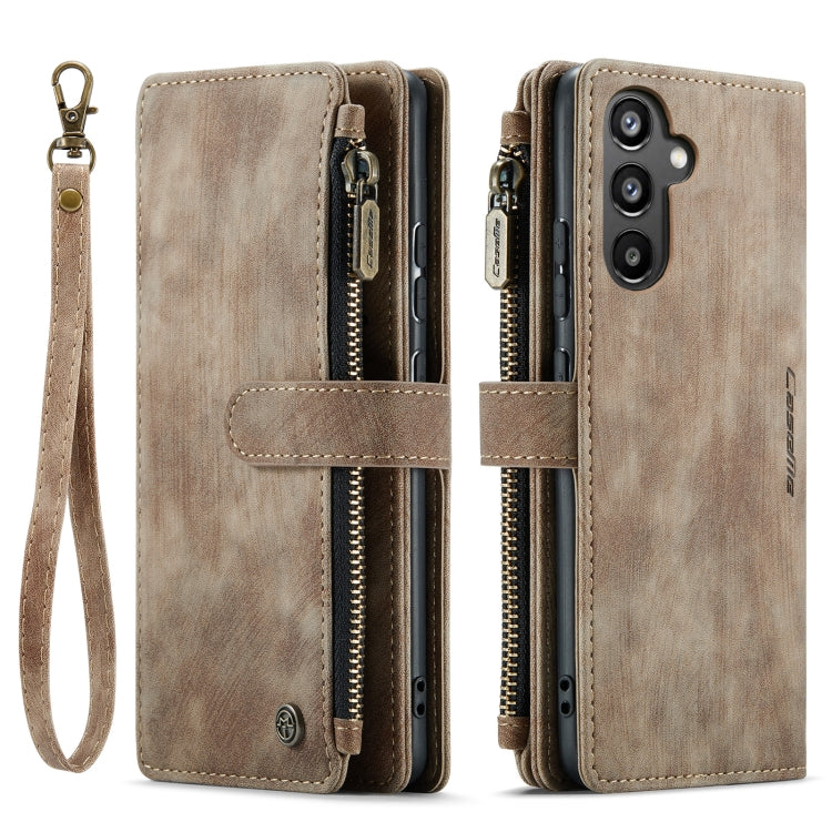 For Samsung Galaxy A34 5G CaseMe C30 Multifunctional Leather Phone Case(Brown) - Galaxy Phone Cases by CaseMe | Online Shopping South Africa | PMC Jewellery | Buy Now Pay Later Mobicred