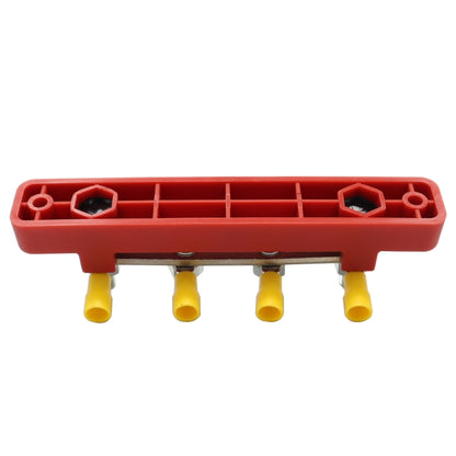 CP-3118 150A 12-48V RV Yacht Single-row 2-way Busbar with 4pcs Terminals(Red) - Booster Cable & Clip by PMC Jewellery | Online Shopping South Africa | PMC Jewellery | Buy Now Pay Later Mobicred