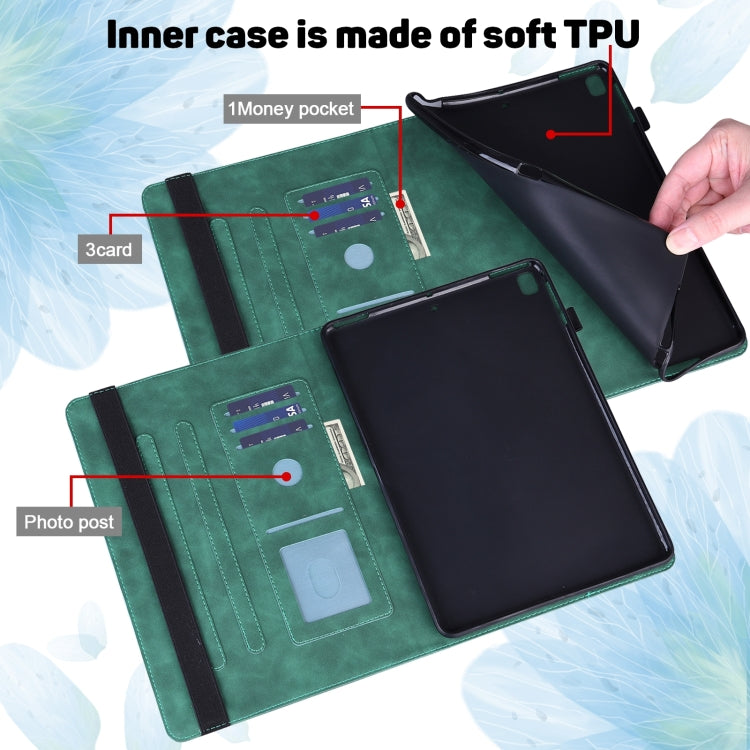 For Lenovo Tab P11 Gen 2 Peacock Embossed Pattern Leather Tablet Case(Green) - Lenovo by PMC TechLife | Online Shopping South Africa | PMC TechLife | Buy Now Pay Later Mobicred