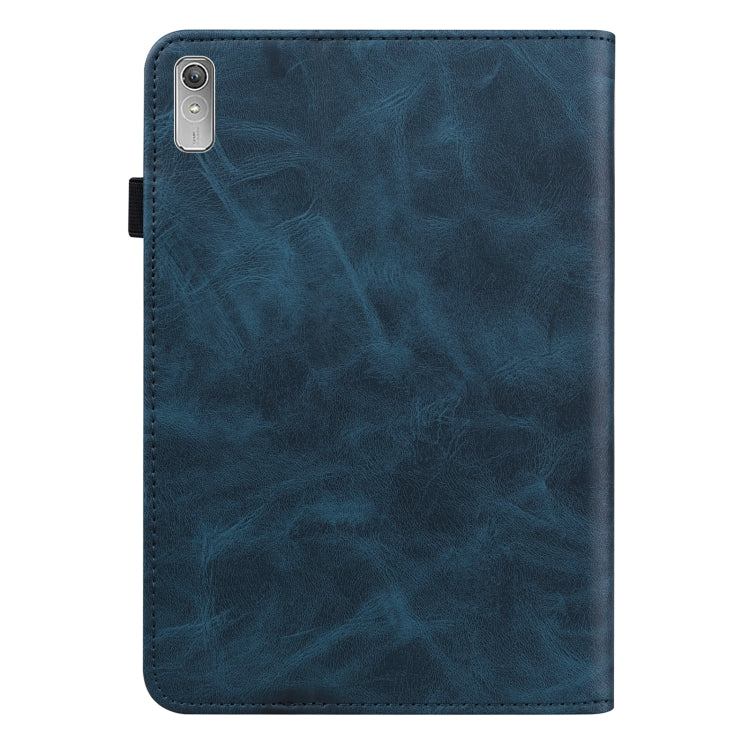 For Lenovo Tab P11 Gen 2 Embossed Striped Leather Tablet Case(Blue) - free shipping - PMC TechLife - Order now!