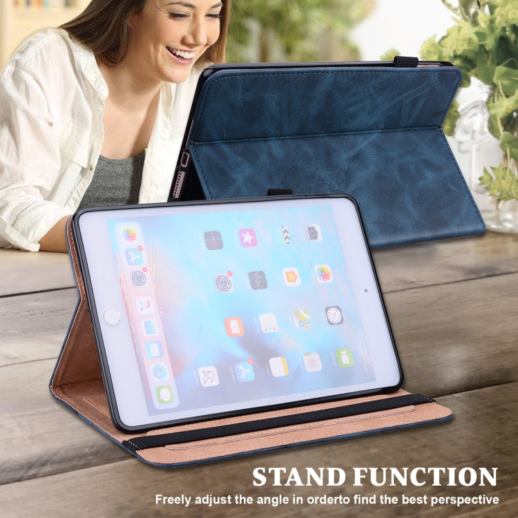 For Lenovo Tab P11 Pro Gen 2 Embossed Striped Leather Tablet Case(Blue) - Lenovo by PMC TechLife | Online Shopping South Africa | PMC TechLife | Buy Now Pay Later Mobicred