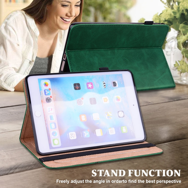 For Lenovo Tab P11 Pro Gen 2 Embossed Striped Leather Tablet Case(Green) - Lenovo by PMC TechLife | Online Shopping South Africa | PMC TechLife | Buy Now Pay Later Mobicred