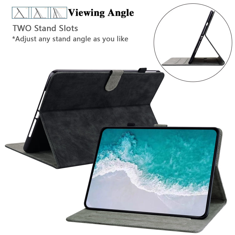 For Honor Pad V8 Pro Tiger Pattern Flip Leather Tablet Case(Black) - Honor by PMC TechLife | Online Shopping South Africa | PMC TechLife | Buy Now Pay Later Mobicred