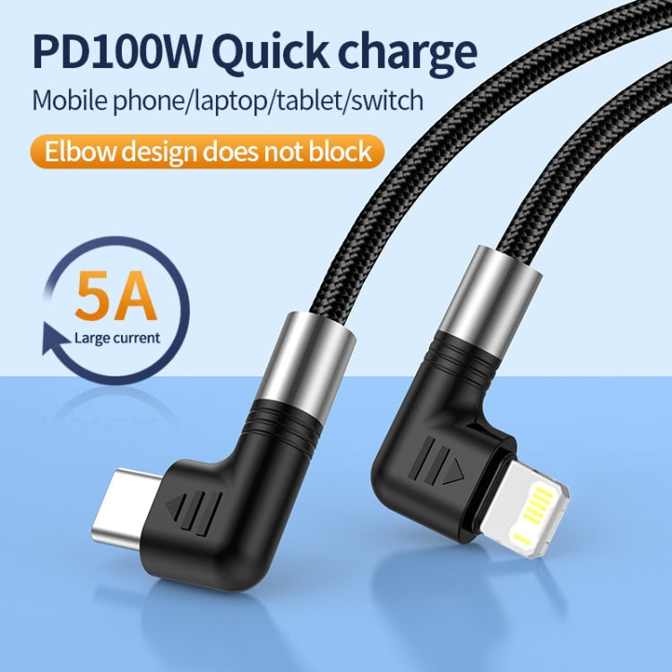 A9 30W USB-C/Type-C to 8 Pin Double Elbow Data Cable, Length:0.5m - 2 in 1 Cable by PMC Jewellery | Online Shopping South Africa | PMC Jewellery | Buy Now Pay Later Mobicred