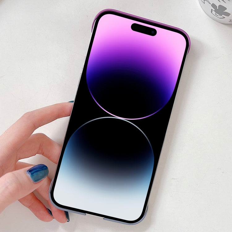 For iPhone 14 Pro Max Frameless Skin Feel Gradient Phone Case(Dark Purple + Grey) - iPhone 14 Pro Max Cases by PMC Jewellery | Online Shopping South Africa | PMC Jewellery | Buy Now Pay Later Mobicred