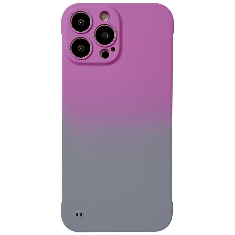 For iPhone 14 Pro Frameless Skin Feel Gradient Phone Case(Dark Purple + Grey) - iPhone 14 Pro Cases by PMC Jewellery | Online Shopping South Africa | PMC Jewellery | Buy Now Pay Later Mobicred