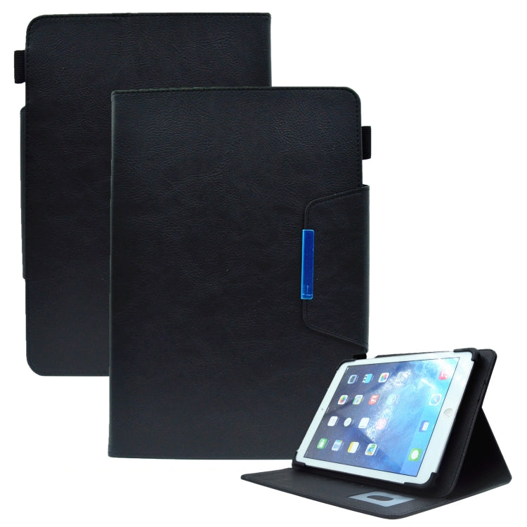 For 7 inch Suede Cross Texture Magnetic Clasp Leather Tablet Case(Black) - 7 inch by PMC TechLife | Online Shopping South Africa | PMC TechLife | Buy Now Pay Later Mobicred