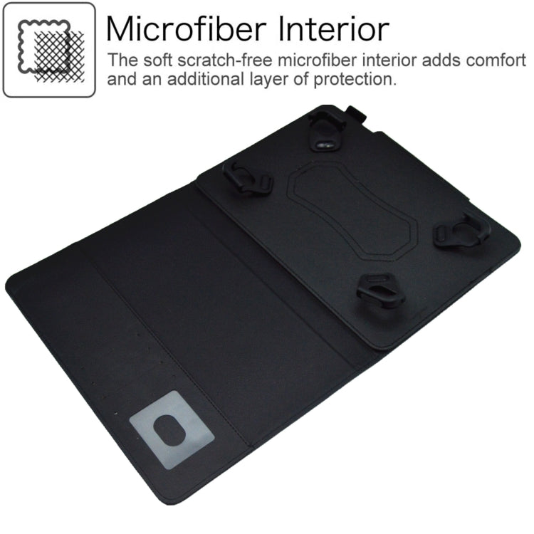 For 8 inch Suede Cross Texture Magnetic Clasp Leather Tablet Case(Black) - 8 inch by PMC TechLife | Online Shopping South Africa | PMC TechLife | Buy Now Pay Later Mobicred