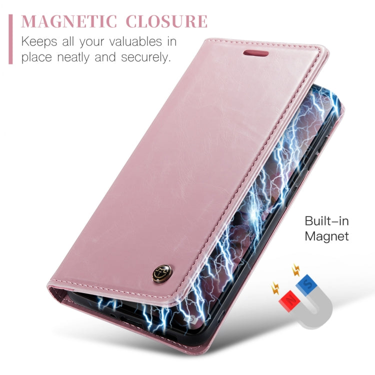 For Xiaomi Redmi Note 12 Pro+ 5G CaseMe 003 Crazy Horse Texture Leather Phone Case(Rose Gold) - Xiaomi Cases by CaseMe | Online Shopping South Africa | PMC Jewellery | Buy Now Pay Later Mobicred