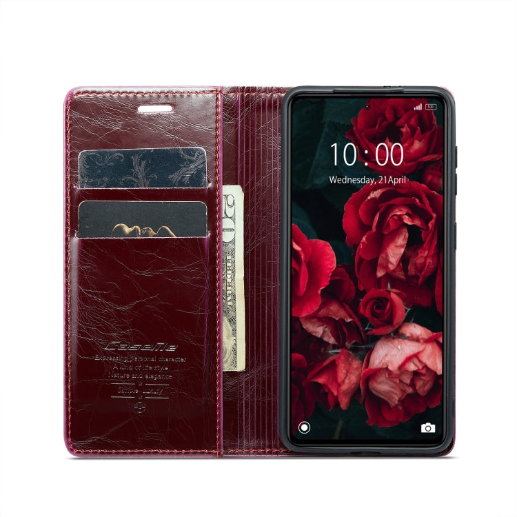 For Xiaomi Redmi Note 12 Pro+ 5G CaseMe 003 Crazy Horse Texture Leather Phone Case(Red) - Xiaomi Cases by CaseMe | Online Shopping South Africa | PMC Jewellery | Buy Now Pay Later Mobicred