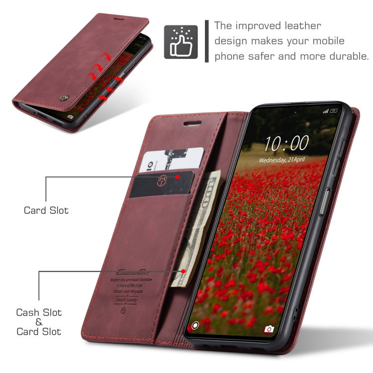 For Xiaomi Redmi Note 12 5G / Poco X5 CaseMe 013 Multifunctional Horizontal Flip Leather Phone Case(Wine Red) - Xiaomi Cases by CaseMe | Online Shopping South Africa | PMC Jewellery | Buy Now Pay Later Mobicred