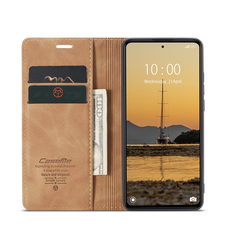 For Xiaomi Redmi Note 12 5G / Poco X5 CaseMe 013 Multifunctional Horizontal Flip Leather Phone Case(Brown) - Xiaomi Cases by CaseMe | Online Shopping South Africa | PMC Jewellery | Buy Now Pay Later Mobicred