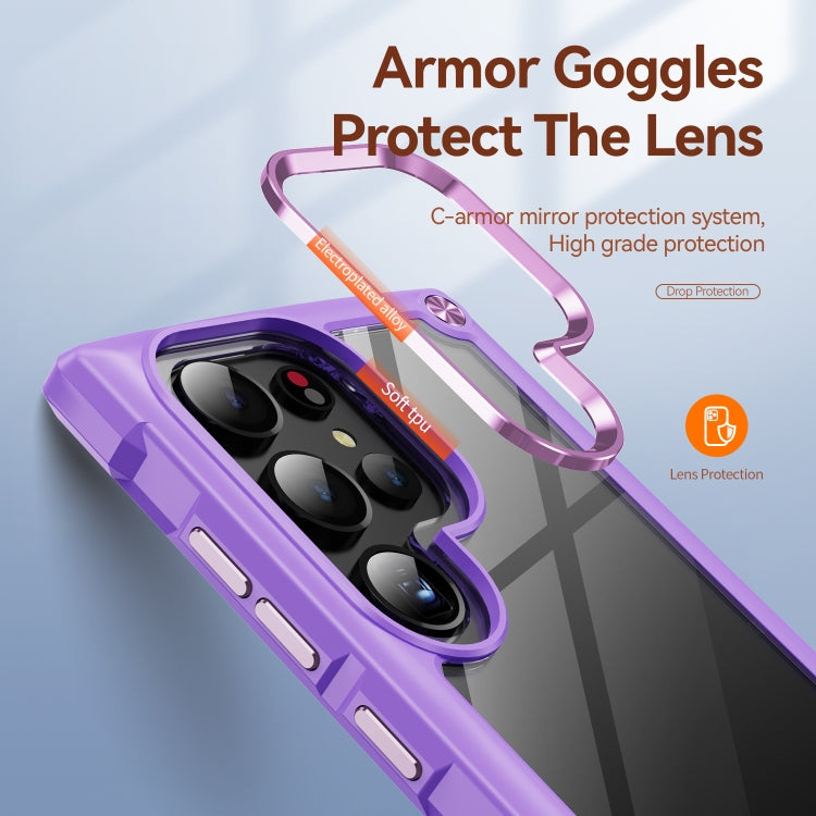 For Samsung Galaxy S24 Ultra 5G TPU + PC Lens Protection Phone Case(Purple) - Galaxy S24 Ultra 5G Cases by PMC Jewellery | Online Shopping South Africa | PMC Jewellery