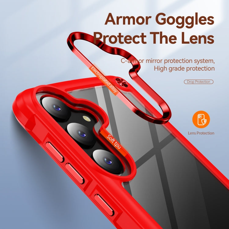 For Samsung Galaxy S24+ 5G TPU + PC Lens Protection Phone Case(Red) - Galaxy S24+ 5G Cases by PMC Jewellery | Online Shopping South Africa | PMC Jewellery