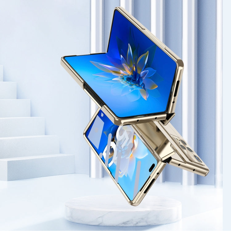 For Huawei Mate X2 Integrated Folding Hinge Phone Case with Stylus(Silver) - Huawei Cases by PMC TechLife | Online Shopping South Africa | PMC TechLife | Buy Now Pay Later Mobicred