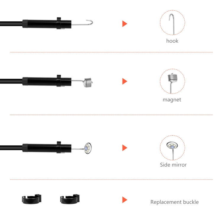 P130 8mm 4.3 inch Dual Camera with Screen Endoscope, Length:2m -  by PMC TechLife | Online Shopping South Africa | PMC TechLife | Buy Now Pay Later Mobicred
