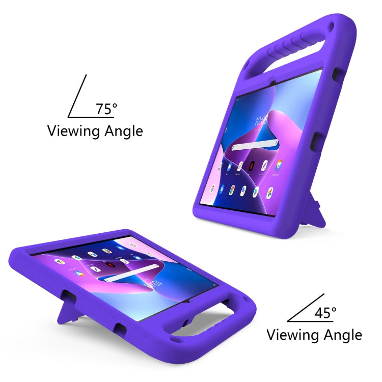 For Lenovo Tab M10 Plus 10.6 3rd Gen 2022 Handle EVA Shockproof Tablet Case with Holder(Purple) - Lenovo by PMC TechLife | Online Shopping South Africa | PMC TechLife | Buy Now Pay Later Mobicred