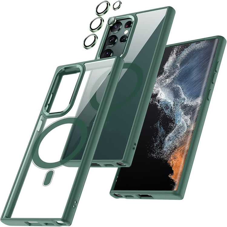 For Samsung Galaxy S23 Ultra 5G Acrylic PC MagSafe Magnetic Phone Case(Green) - Galaxy S23 Ultra 5G Cases by PMC Jewellery | Online Shopping South Africa | PMC Jewellery