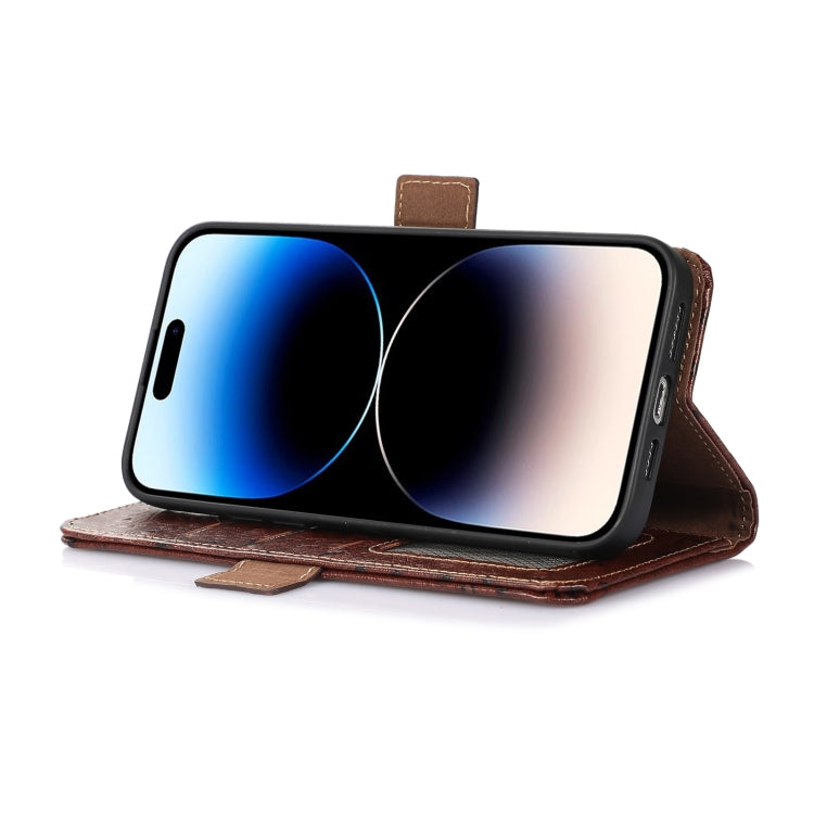 For Nokia G22 4G Ostrich Pattern Genuine Leather RFID Phone Case(Coffee) - Nokia Cases by PMC TechLife | Online Shopping South Africa | PMC TechLife | Buy Now Pay Later Mobicred