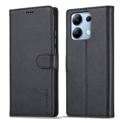 For Xiaomi Redmi Note 13 Pro 4G LC.IMEEKE Calf Texture Leather Phone Case(Black) - Note 13 Pro Cases by LC.IMEEKE | Online Shopping South Africa | PMC Jewellery | Buy Now Pay Later Mobicred