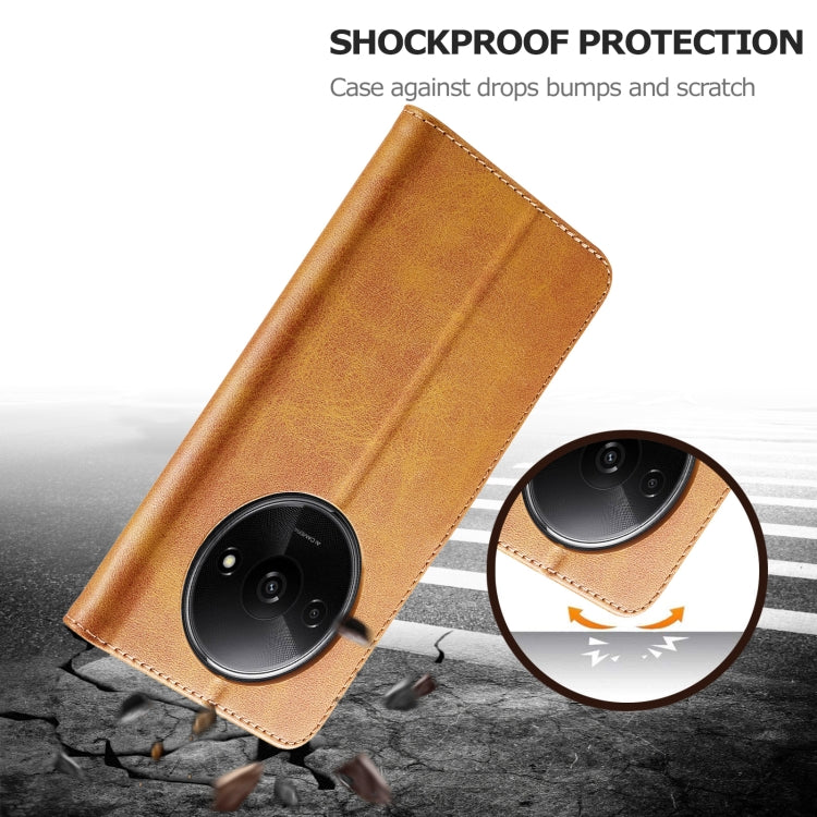 For Xiaomi Redmi A3 LC.IMEEKE Calf Texture Leather Phone Case(Brown) - Xiaomi Cases by LC.IMEEKE | Online Shopping South Africa | PMC TechLife