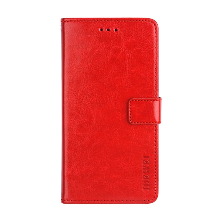 For Sharp Rouvo V idewei Crazy Horse Texture Leather Phone Case with Holder(Red) - Leather Bag by idewei | Online Shopping South Africa | PMC Jewellery | Buy Now Pay Later Mobicred