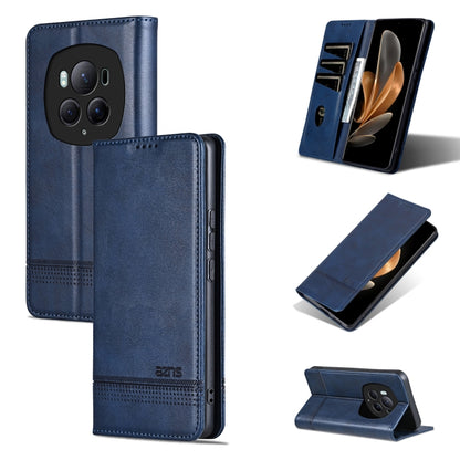 For Honor Magic6 Pro AZNS Magnetic Calf Texture Flip Leather Phone Case(Dark Blue) - Honor Cases by AZNS | Online Shopping South Africa | PMC Jewellery | Buy Now Pay Later Mobicred