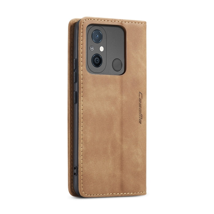 For Xiaomi Redmi 11A / 12C CaseMe 013 Multifunctional Horizontal Flip Leather Phone Case(Brown) - Xiaomi Cases by CaseMe | Online Shopping South Africa | PMC Jewellery | Buy Now Pay Later Mobicred