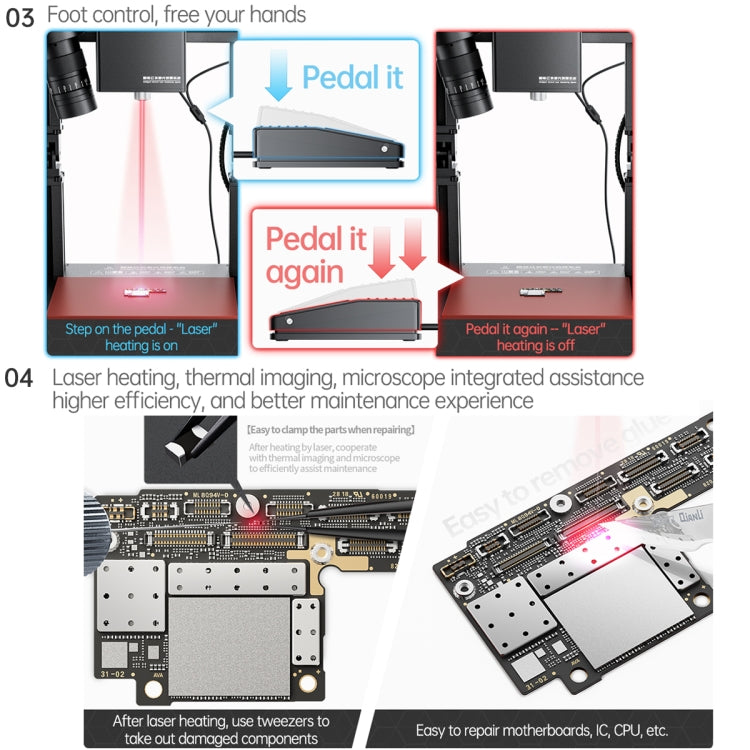 Mega-idea Intelligent Infrared Laser Desoldering Machine, Model:Without Microscope Set(EU Plug) - Separation Equipment by QIANLI | Online Shopping South Africa | PMC Jewellery | Buy Now Pay Later Mobicred