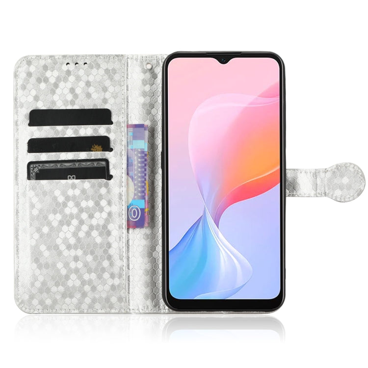 For Blackview A85 Honeycomb Dot Texture Leather Phone Case(Silver) - More Brand by PMC TechLife | Online Shopping South Africa | PMC TechLife | Buy Now Pay Later Mobicred