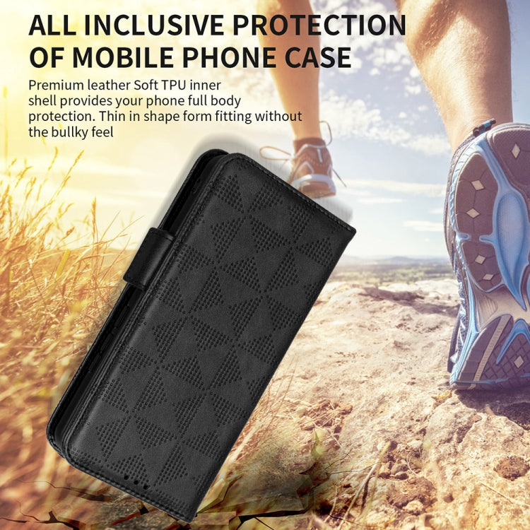 For Blackview A85 Symmetrical Triangle Leather Phone Case(Black) - More Brand by PMC Jewellery | Online Shopping South Africa | PMC Jewellery