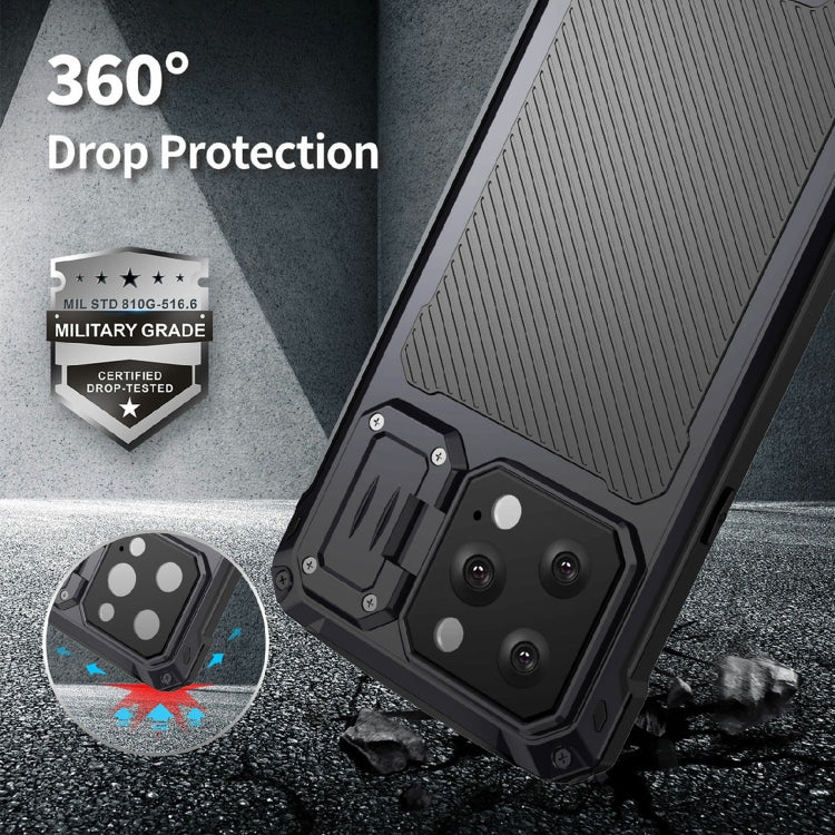 For iPhone 14 Pro Max RedPepper Silver Shield Series All-inclusive Lens Metal Phone Case(Red) - iPhone 14 Pro Max Cases by RedPepper | Online Shopping South Africa | PMc TechLife | Buy Now Pay Later Mobicred