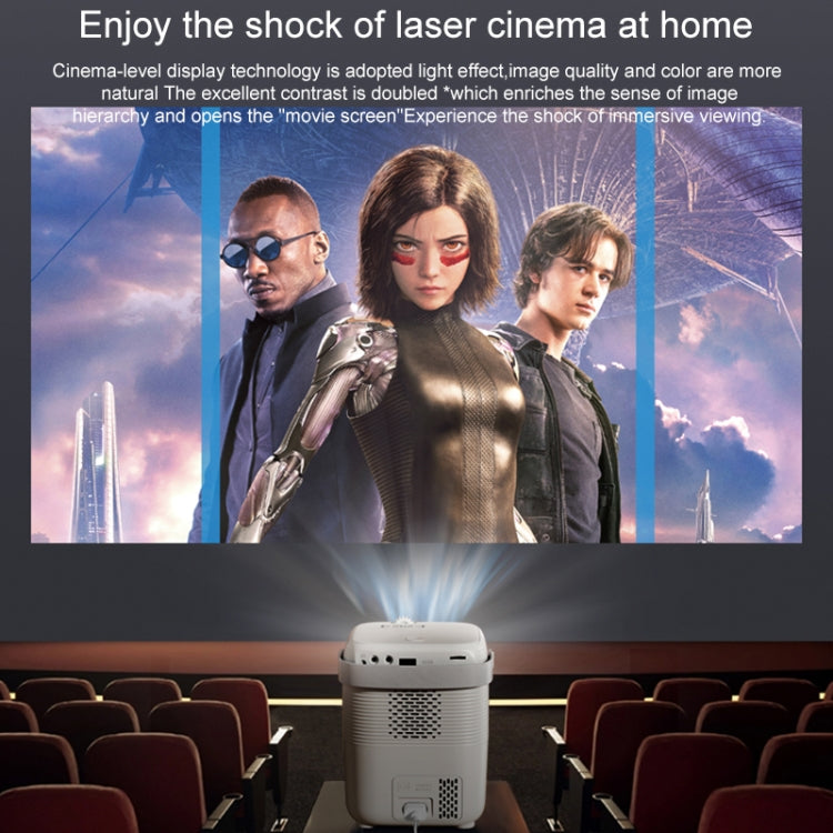 A007 Portable 1280 x 720 HD 113 ANSI Smart LED Projector, Plug:US Plug(White) - Mini Projector by PMC Jewellery | Online Shopping South Africa | PMC Jewellery | Buy Now Pay Later Mobicred