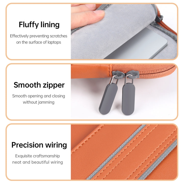 Waterproof PU Laptop Bag Inner Bag with Power Pack, Size:13 / 14 inch(Brown) - Other by PMC TechLife | Online Shopping South Africa | PMC TechLife | Buy Now Pay Later Mobicred