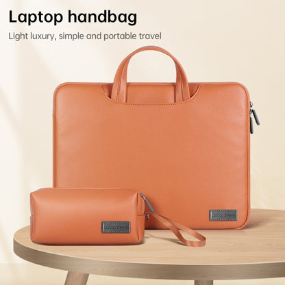 Waterproof PU Laptop Bag Inner Bag with Power Pack, Size:15 inch(Rose Gold) - Other by PMC Jewellery | Online Shopping South Africa | PMC Jewellery | Buy Now Pay Later Mobicred
