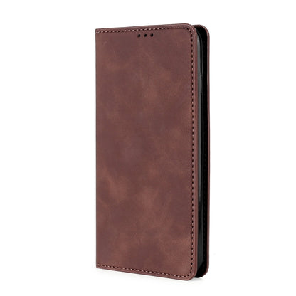 For Blackview A85 Skin Feel Magnetic Horizontal Flip Leather Phone Case(Dark Brown) - More Brand by PMC Jewellery | Online Shopping South Africa | PMC Jewellery | Buy Now Pay Later Mobicred