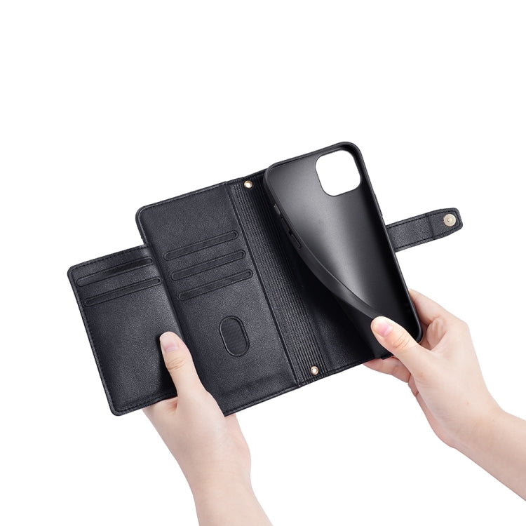 For Honor Magic5 Pro Sheep Texture Cross-body Zipper Wallet Leather Phone Case(Black) - Honor Cases by PMC TechLife | Online Shopping South Africa | PMC TechLife | Buy Now Pay Later Mobicred