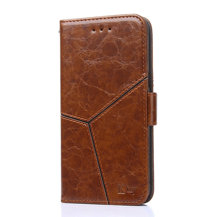 For Blackview A85 Geometric Stitching Flip Leather Phone Case(Light Brown) - More Brand by PMC Jewellery | Online Shopping South Africa | PMC Jewellery | Buy Now Pay Later Mobicred