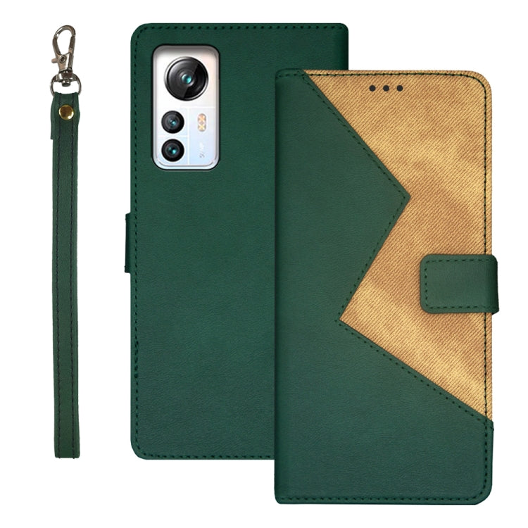 For Blackview A85 idewei Two-color Splicing Leather Phone Case(Green) - More Brand by idewei | Online Shopping South Africa | PMC Jewellery | Buy Now Pay Later Mobicred