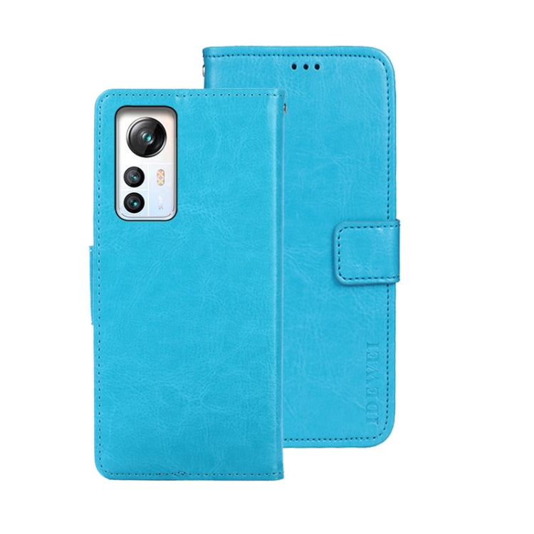 For Blackview A85 idewei Crazy Horse Texture Leather Phone Case with Holder(Sky Blue) - More Brand by idewei | Online Shopping South Africa | PMC Jewellery